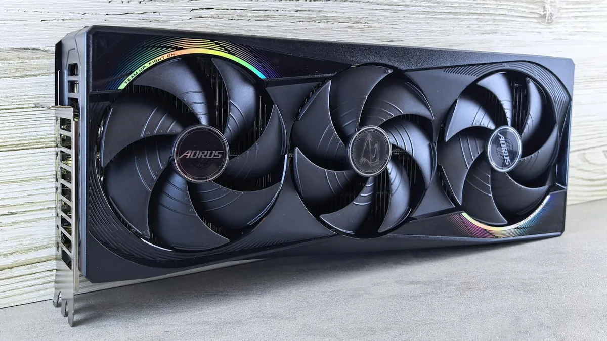 Graphics card close-up for WebGPU and browser AI GPU testing