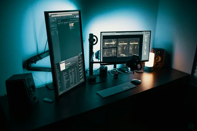 Computer monitor being tested for dead pixels