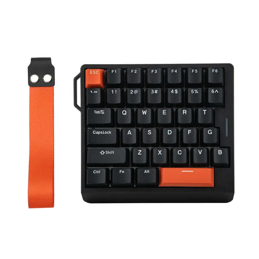 Epomaker HE30 36-key one-handed Hall effect gaming keypad with detachable wrist strap, official product photo